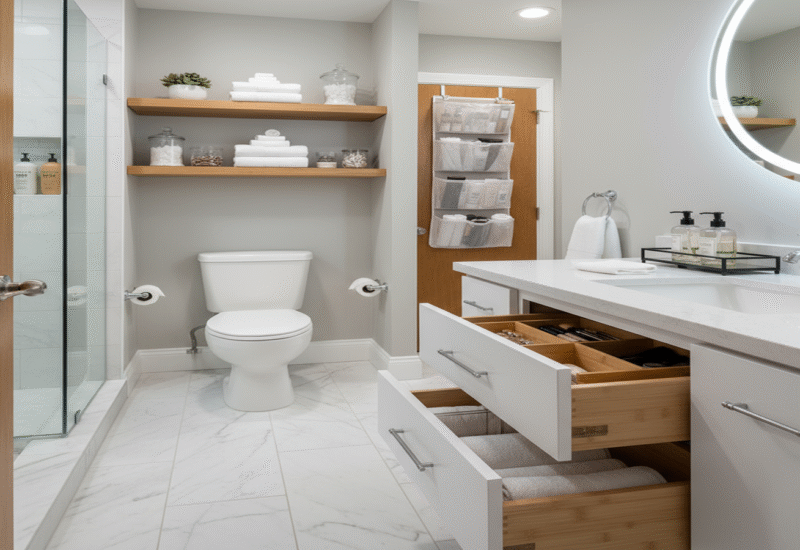 Banheiros Organizados- Aproveite Cada Centímetro